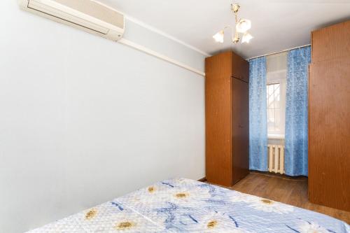 エカテリンブルクにあるАпартаменты Челюскинцев 29のベッドルーム(ベッド1台、窓付)