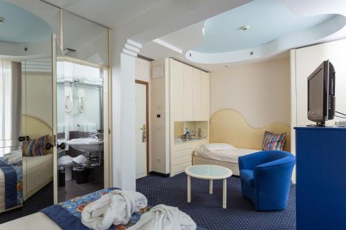 Koupelna v ubytování Hotel Luna Riccione e Aqua Spa Only Adults +12