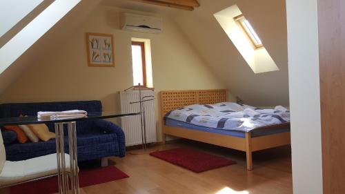 Postel nebo postele na pokoji v ubytování Jihoceska Pohoda