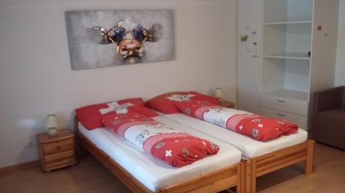 Ein Bett oder Betten in einem Zimmer der Unterkunft Gasthof Krone