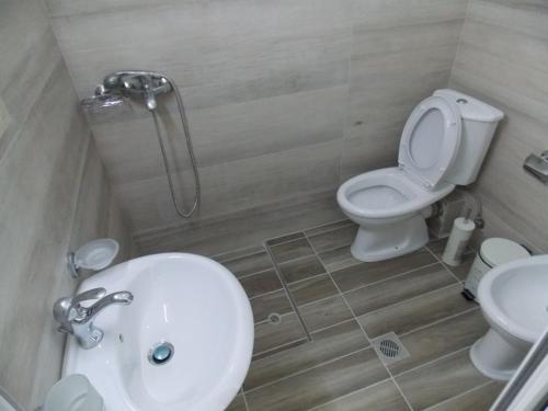 Koupelna v ubytování Vila Gjoni