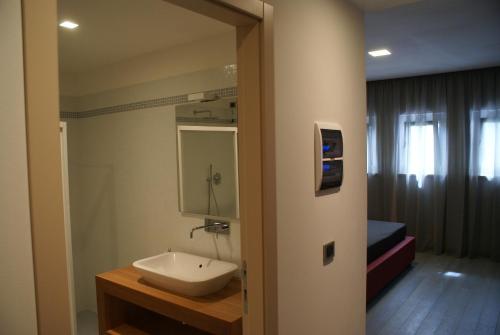 Koupelna v ubytování Blue Hotel