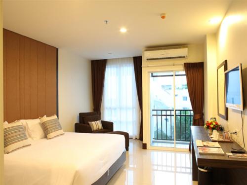 Katil atau katil-katil dalam bilik di Crystal Suites Suvarnbhumi Airport