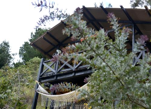 a house with a bunch of flowers in a hammock at El Pedregal Sopó in Sopó