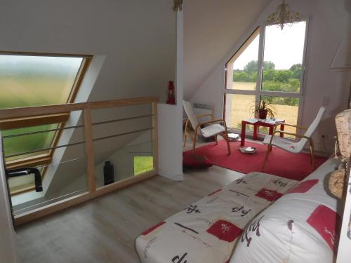 Postel nebo postele na pokoji v ubytování Sud Bretagne Concarneau Tregunc Pont-avenTyruzall