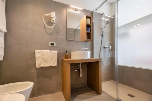 Koupelna v ubytování Hotel Internazionale