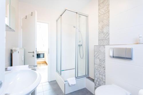 Koupelna v ubytování Ferienwohnung Mittendrin