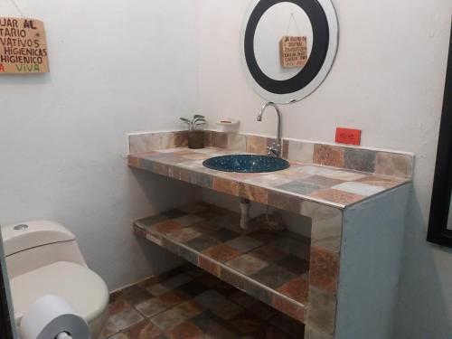 Kylpyhuone majoituspaikassa TierraViva