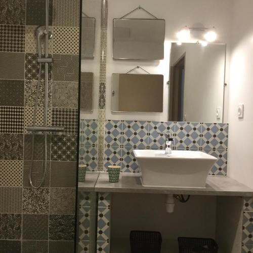 Ένα μπάνιο στο Gîte Chez Les Brocs