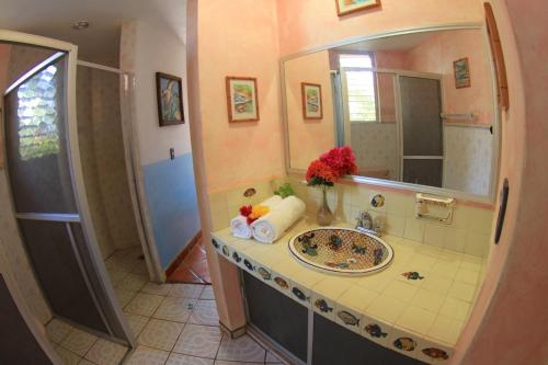 TV a/nebo společenská místnost v ubytování Hotel Villa Tropical