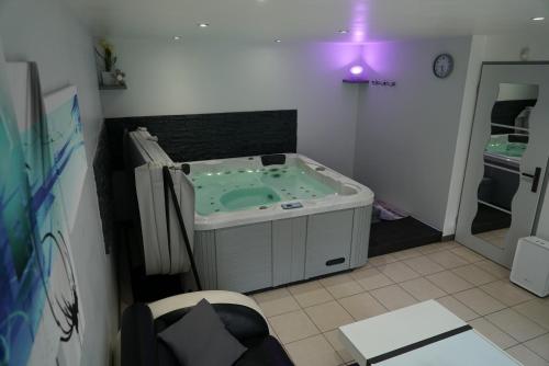 a bathroom with a jacuzzi tub in a room at Appart&Spa in Toulouse