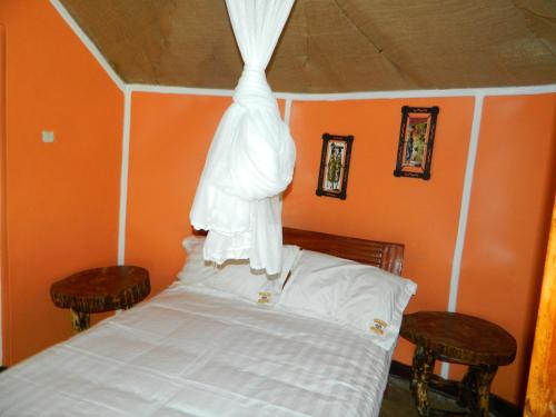 Katil atau katil-katil dalam bilik di Lalanasi Lodge & Tented Camp