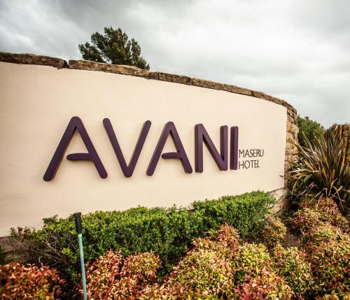 a sign for aana at a hospital at Avani Maseru Hotel in Maseru