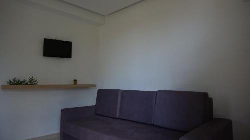TV a/nebo společenská místnost v ubytování Hotel Ionian