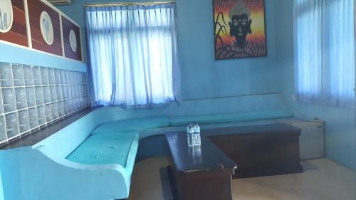 Χώρος καθιστικού στο Aman Gati Hotel Lakey