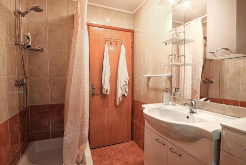 Koupelna v ubytování Apartment Medeni