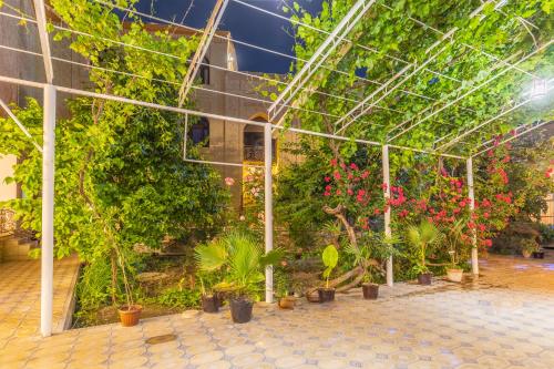 a greenhouse with plants and flowers in a building at L'Argamak in Samarkand
