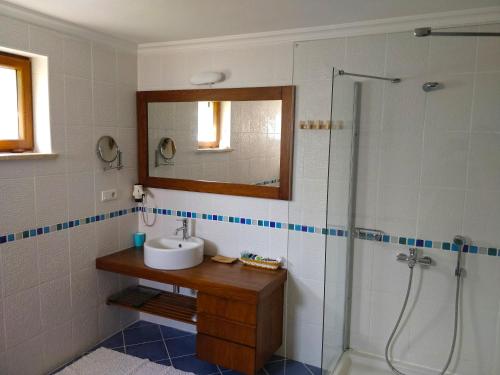 A bathroom at Zephyros Hotel