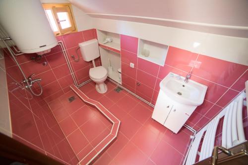 bagno con servizi igienici e lavandino di Guesthouse Sandra a Kolašin