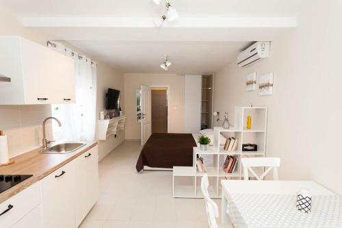 Kuchyň nebo kuchyňský kout v ubytování Studio Apartment Dada