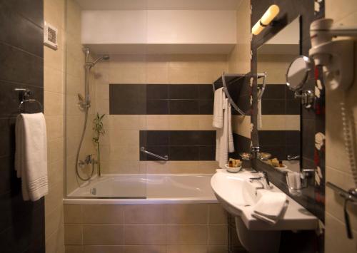 Koupelna v ubytování Hotel Cherica