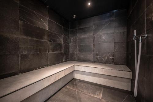 Ein Badezimmer in der Unterkunft Villa Postillion am See