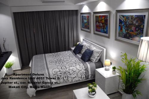 Jazz Makati Luxury Apartment 객실 침대