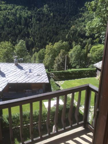 a view from the balcony of a house at Hameau De Jadis in Pré-Saint-Didier