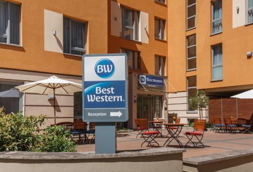 a sign that says best western in front of a building at Best Western Hotel Bamberg in Bamberg