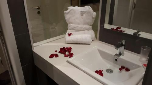 Salle de bains dans l'établissement Relax Hotel Casa Voyageurs
