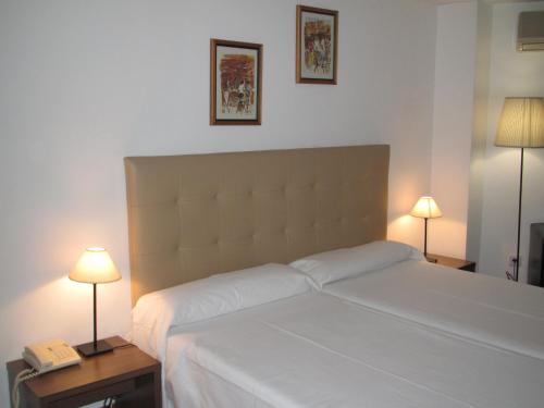Letto o letti in una camera di Hotel Madrid