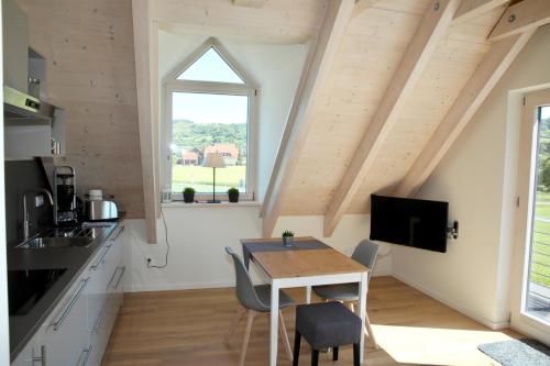 Η κουζίνα ή μικρή κουζίνα στο Appartements Rodenstein
