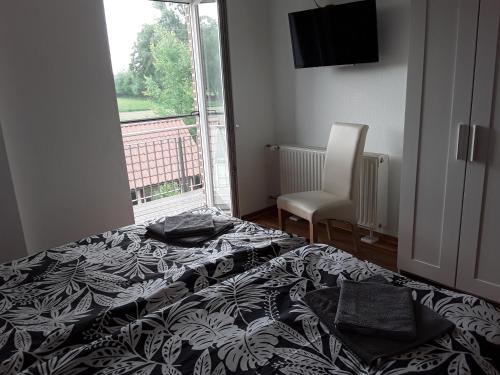 Katil atau katil-katil dalam bilik di Ferienwohnung Aufderhaar