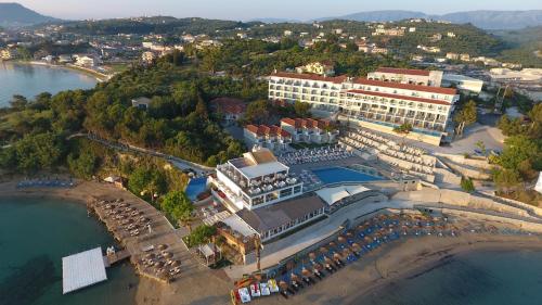 an aerial view of a resort on the water at Alexandra Beach Resort & Spa in Tsilivi