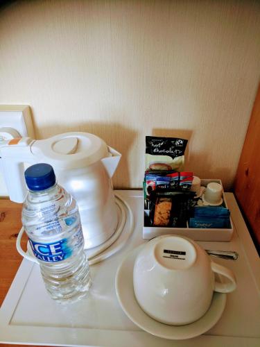 a bottle of water sitting on top of a counter at Craigwell in Morecambe