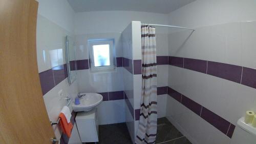 Um banheiro em Apartma Jernej