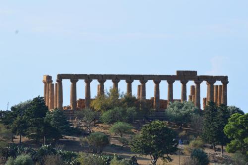 an ancient temple with columns in a park at BnB Sant'Alfonso in Agrigento