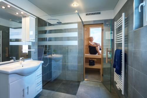Koupelna v ubytování Schwimmende Häuser im BALTIC SEA RESORT
