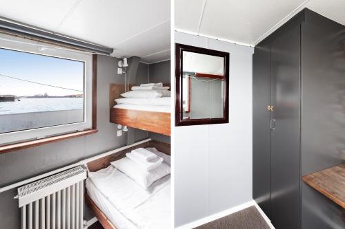 Postel nebo postele na pokoji v ubytování Rygerfjord Hotel & Hostel