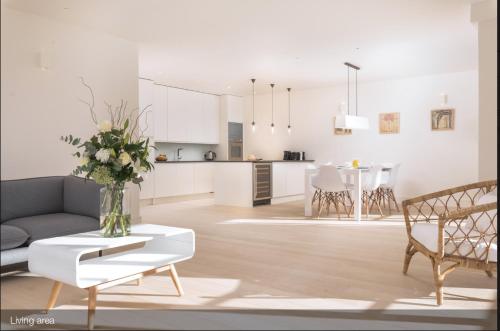 Dapur atau dapur kecil di Chalet Saunton
