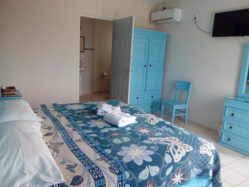 Katil atau katil-katil dalam bilik di Hotel Quinta Mar y Selva