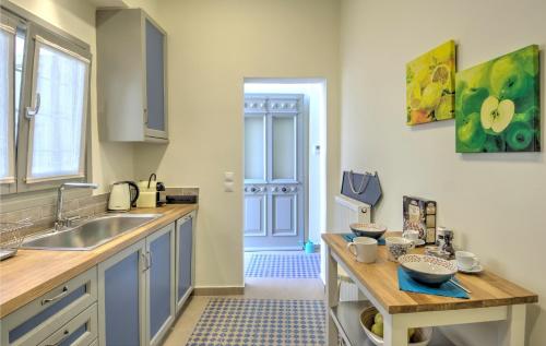 a kitchen with a sink and a counter at Stylish and cozy house in Athens, Plaka in Athens