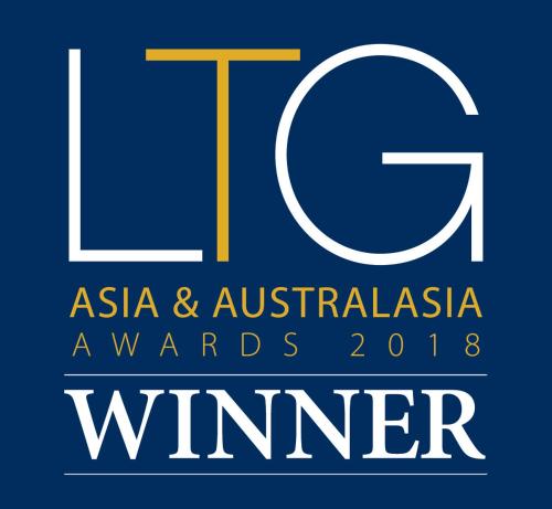 a logo for the asia and australasia awards winner at The Ark Stanley Luxury Bed and Breakfast in Stanley