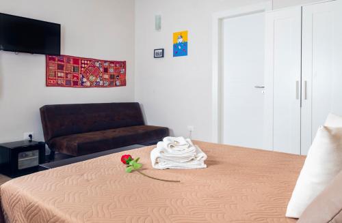 Кровать или кровати в номере La Creta b&b