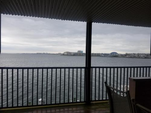 a view of the water from a balcony at Bahama Princess Condos in Ocean City