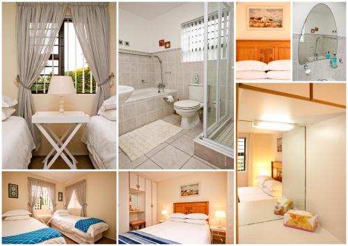 un collage de fotos de una habitación de hotel en Rest Assured Stilbaai, en Stilbaai