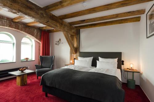 Elbe Resort Alte Ölmühle房間的床