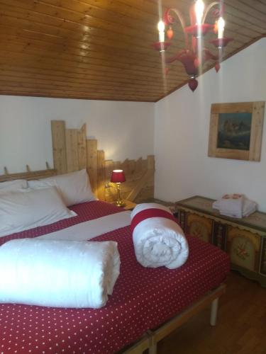 Postel nebo postele na pokoji v ubytování Steila da Mont Campitello
