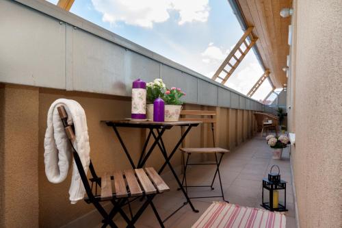 Balkón alebo terasa v ubytovaní Grand Budapest Penthouse