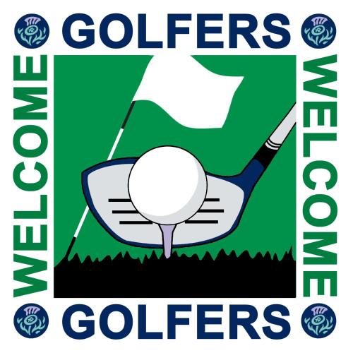 a poster for the greens golfers league with a golf ball at The Panmure Arms Hotel in Edzell